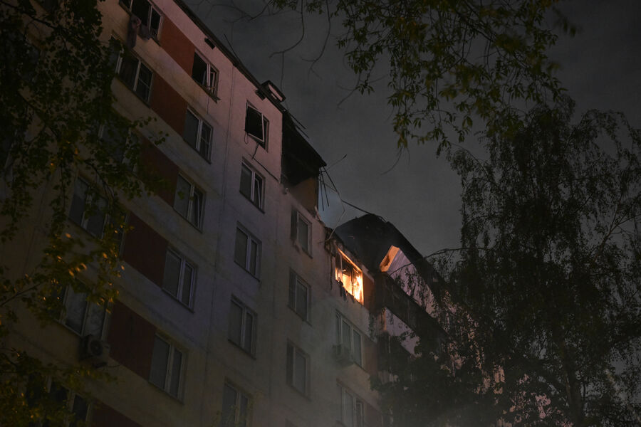 На&nbsp;месте взрыва в&nbsp;многоэтажном доме на&nbsp;улице Генерала Тюленева в&nbsp;Москве, 4&nbsp;мая 2025&nbsp;года