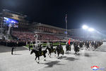 Военная кавалерия на военном параде в честь годовщины основания КНДР, 2021 год