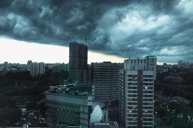 Во время непогоды в Москве, 15 августа 2018 года