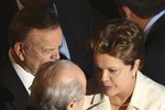 Глава ФИФА Зепп Блаттер и президент Бразилии Дилма Русефф