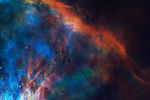 Hubble открыл 15 пылевых дисков вокруг рождающихся звезд в туманности Ориона. 1992 год