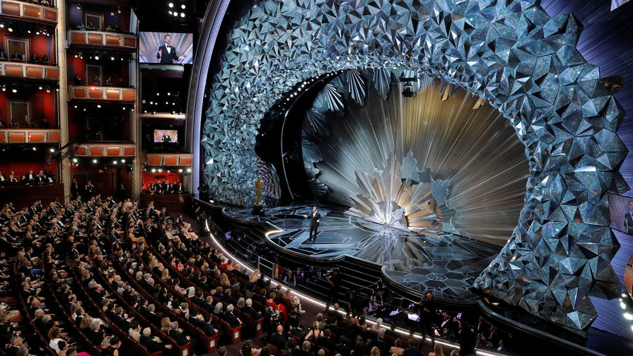 Ведущий Джимми Киммел во время церемонии вручения кинопремии «Оскар» в Лос-Анджелесе, 4 марта 2018 года