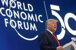 Президент США Дональд Трамп во время выступления на Всемирном экономическом форуме в Давосе, 21 января 2020 года
