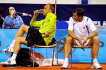 Теннисисты Андрей Чесноков и Александр Волков на CLASSIC TENNIS TOUR в Куршевеле, 2013 год