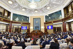 Во время совместного заседания палат парламента Казахстана, 20 марта 2019 года 