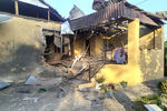 Разрушенный в результате обстрела жилой дом в Тертерском районе Азербайджана, 27 сентября 2020 года