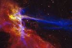 Участок туманности Вуаль, остатка сверхновой, снятый 24 апреля 1991 года