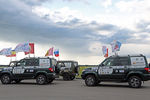 Колонна автомобилей на пути из Минска в Брест