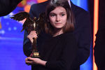 Актриса Марта Козлова, победившая в номинации «Лучшая женская роль» («Война Анны»), на XXXII церемонии вручения кинематографической премии «Ника»
