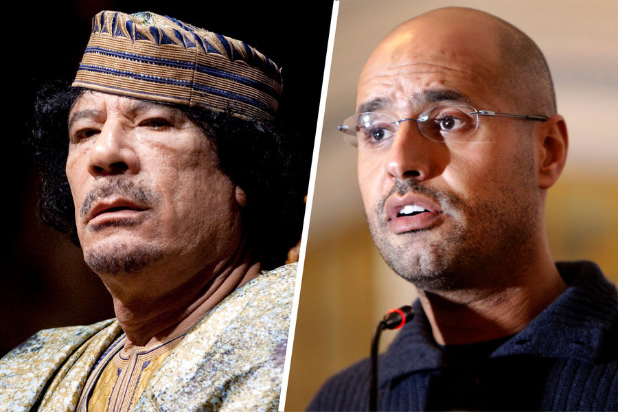 Муаммар Каддафи и Саиф аль-Ислам аль-Каддафи