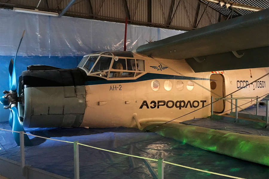 Угнанный Ан-2Р борт СССР-70501 в музее обороны Готланда, Швеция
