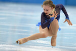 Юлия Липницкая во время выступления на XXII зимних Олимпийских играх в Сочи, 2014 год 