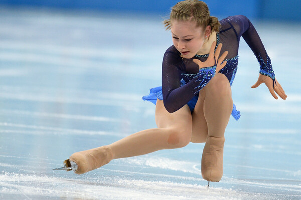 Юлия Липницкая во время выступления на&nbsp;XXII зимних Олимпийских играх в&nbsp;Сочи, 2014&nbsp;год 