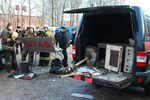 Спасательный штаб на месте взрыва бытового газа в жилом доме на Минской улице