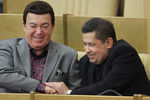 Иосиф Кобзон и Николай Расторгуев на пленарном заседании Государственной думы РФ, 2010 год