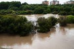 Река Комаровка, разлившаяся после ливней