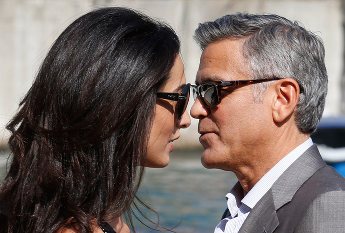 Джордж Клуни со своей невестой Амаль Аламуддин