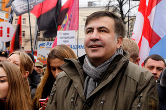 Марш за импичмент президента Украины Петра Порошенко, организованный Михаилом Саакашвили. Киев, 3 декабря 2017
