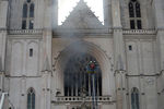 Тушение пожара в готическом соборе Святых Петра и Павла во французском Нанте, 18 июля 2020 года