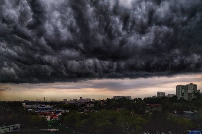 Во время непогоды в Москве, 15 августа 2018 года