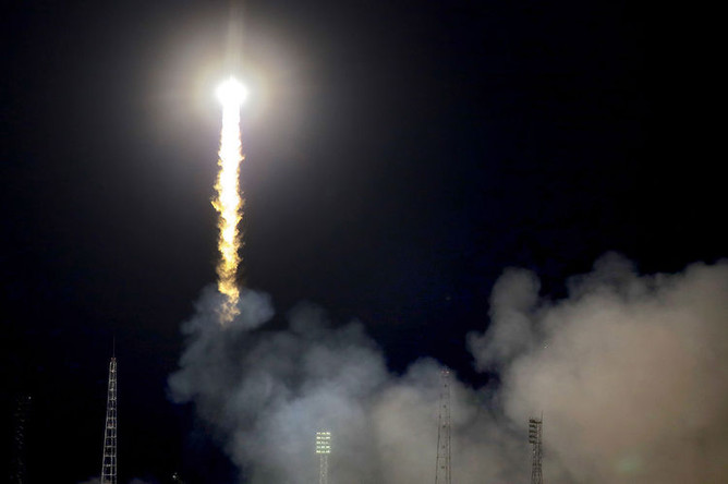Запуск ракеты-носителя «Союз-ФГ» с кораблем «Союз МС-15» на космодроме Байконур, 25 сентября 2019 года