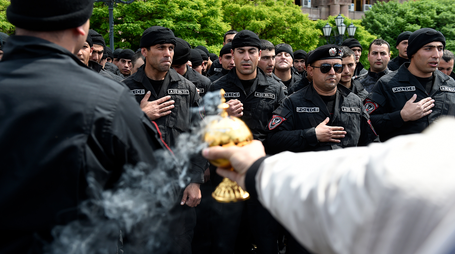 Акция протеста на площади Республики в Ереване, 22 апреля 2018 года