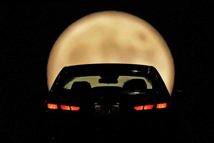 Полная луна в&nbsp;Шони, штат Канзас, США, 9&nbsp;октября 2022&nbsp;года
