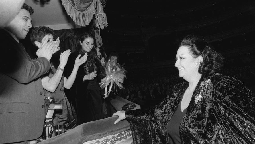 Испанская певица Монсеррат Кабалье во время выступления на&nbsp;благотворительном концерте в&nbsp;Большом театре, 1992 год