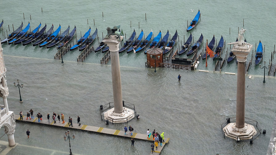 Вид на&nbsp;площадь Святого Марка в&nbsp;Венеции, 29 октября 2018 года
