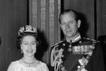 Королева Елизавета II и принц Филипп во время празднования своей серебряной свадьбы, 1972 год