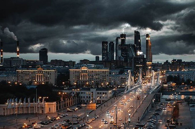 Во время непогоды в Москве, 15 августа 2018 года