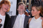 Руперт Гринт, Дэниэл Рэдклифф и Эмма Уотсон на премьере фильма «Гарри Поттер и Орден Феникса» в Голливуде, 2007 год