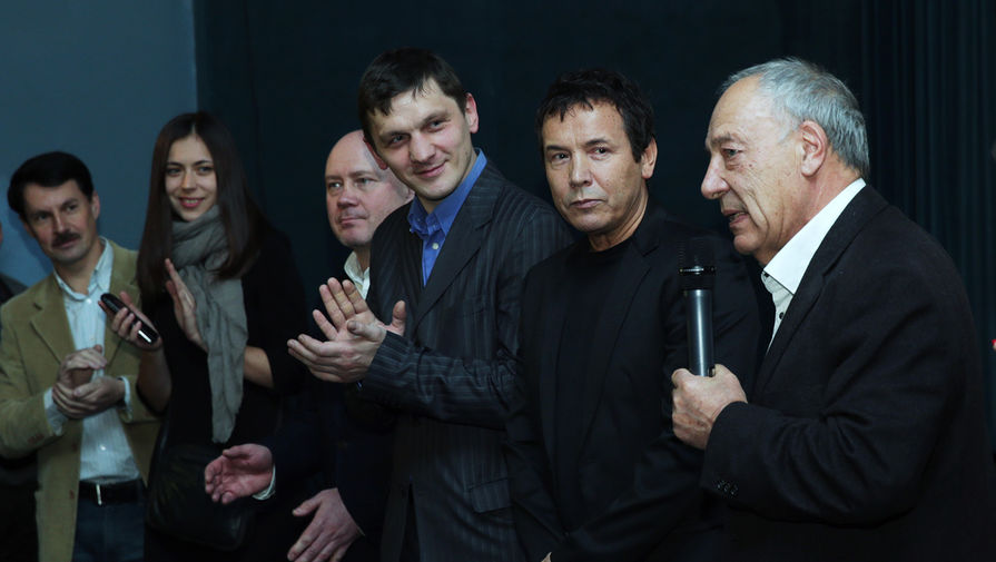 Режиссер Александр Прошкин, актеры Тагир Рахимов, Виктор Немец, Виталий Хаев (справа налево) 