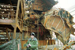 Разрушения АПЛ «Курск» на линии отреза первого отсека, 29 октября 2001 года