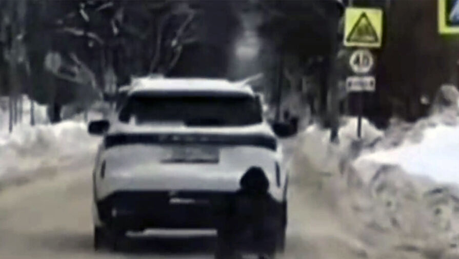 В Лобне водитель катал ребенка на санках, привязанных к авто