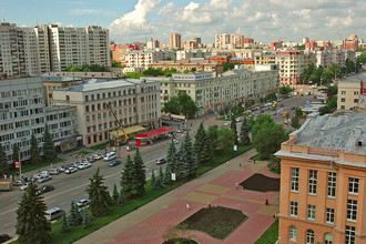 Вид на центр города Челябинск