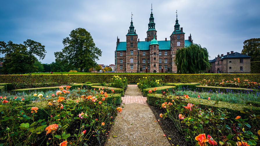 Сады и замок Розенборг в Копенгагене, Дания