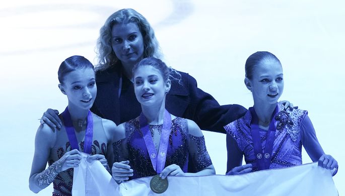 Этери Тутберидзе, Алена Косторная, Александра Трусова и Анна Щербакова
