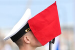 Парадные расчеты во время Главного военно-морского парада в честь Дня Военно-морского флота России в Санкт-Петербурге, 31 июля 2022 года