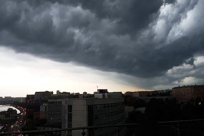 Во время непогоды в Москве, 15 августа 2018 года