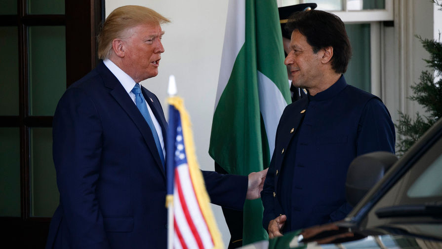 Президент США Дональд Трамп и премьер-министр Пакистана Имран Хан, 22 июля 2019 года