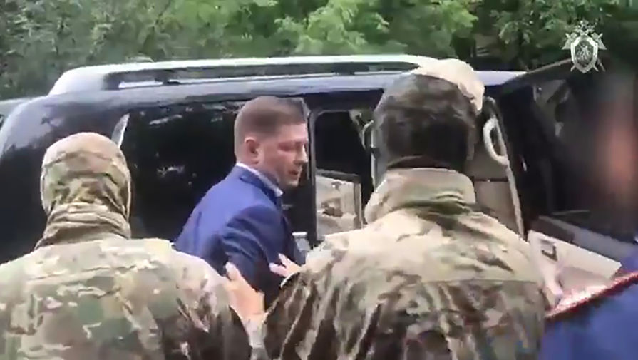 Во время задержание губернатора Хабаровского края Сергея Фургала, 9 июля 2020 года