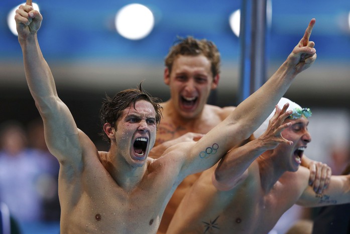 Сборная Франции по&nbsp;плаванию выиграла Эстафету 4х10&nbsp;вольным стилем