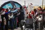 Дед Мороз на церемонии рубки главной новогодней ели страны в Истринском лесничестве