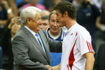 Борис Ельцин поздравляет Марата Сафина с победой в полуфинальном матче Кубка Дэвиса, 2006 год