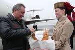 Вице-премьер России Дмитрий Рогозин во время рабочей поездке в Белоруссию, 2012 год