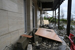Здание Имеретинского Отеля, поврежденное в результате шторма, 27 ноября 2023 года