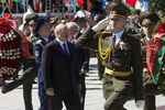 Александр Лукашенко во время торжественной церемонии в Минске