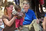 Мелинда и Билл Гейтс в деревне около города Патна в Индии, 2011 год