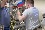 Робот Фёдор на МКС, 30 августа 2019 года (кадр из видео)